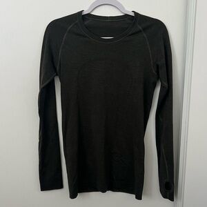 Lululemon Dark Khaki Swiftly Tech Long Sleeve Top